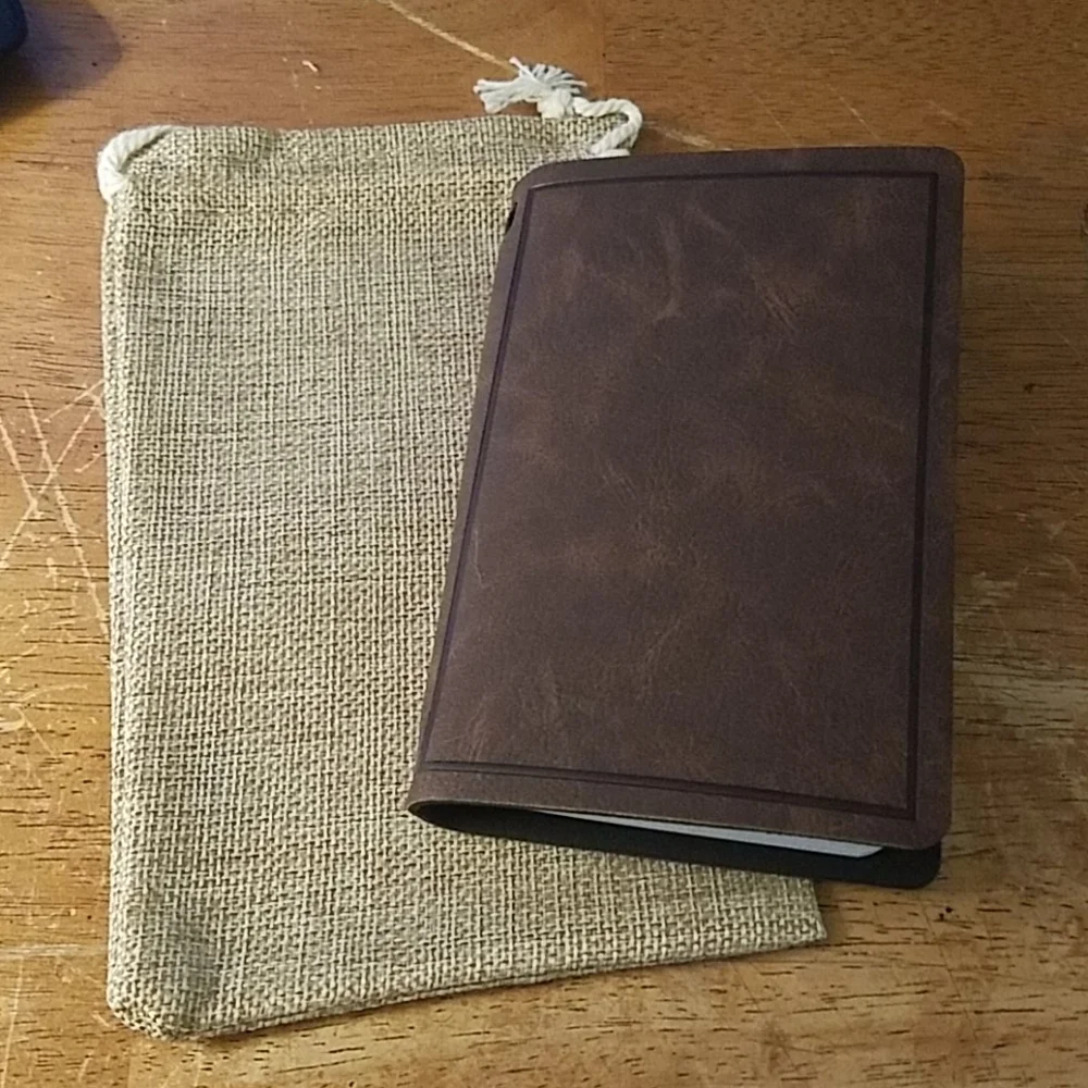 Bella Bug Field Journal 100pg Jute Drawstring Bag